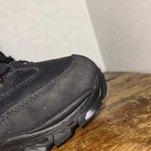 Wolverine Mens Black Leather Work Boots, Skid/Oil/Water Resistant Size 13M - Picture 4 of 12